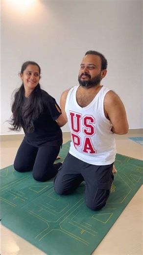 🌿 Try this Mobility Challenge with your Partner 🌿 #devikaanambiaar #vijaymaadhhav #shorts #short