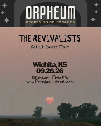 The Revivalists to perform live for the Orpheum Theatre Reopening Celebration on September 26, 2026