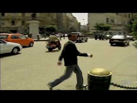 Crossing a street in Cairo