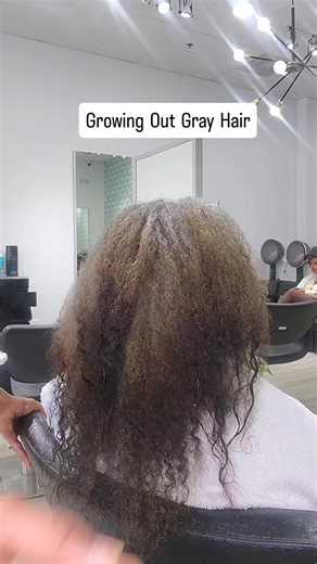 Growing out gray natural hair. . . . #atlnaturalhairstylist #atlantahairsalon #atlnaturalhair #atlhairsalon #flexirodset #protectivehairstyle #texturehair #rollersetonnaturalhair #rollerset#atlhair #flexirods#flexirodset#atlnatu_new_audio | Brook Boehm