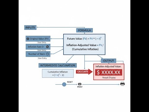 Inflation Adjusted Value Interactive Calculator - Instructions Video