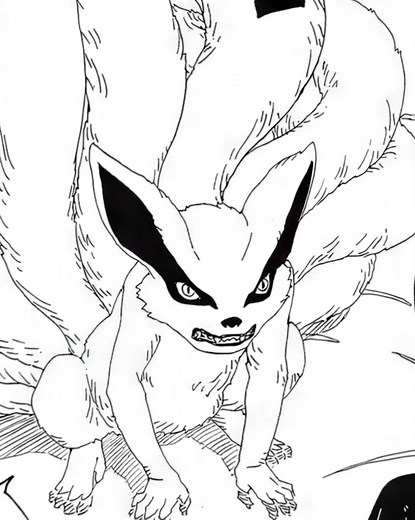 Himawari and Kurama Black and White Sketch | Naruto Boruto Fan Video