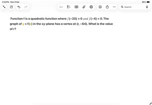 Nonlinear function (quadratic function) #SAT #advancedmath #practicequestions #education