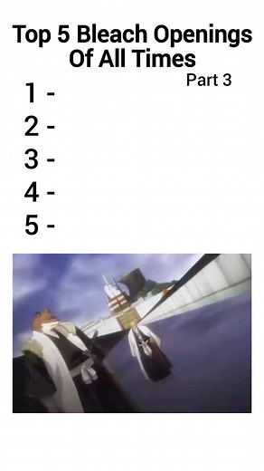 Top 5 Bleach Openings of All Time