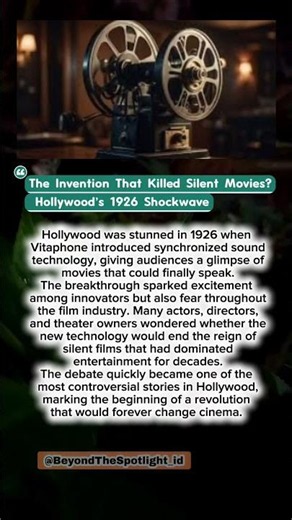 The Invention That Killed Silent Movies? Hollywood’s 1926 Shockwave