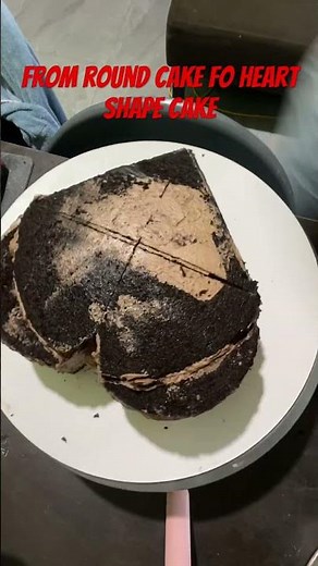 How to make heart shape cake from round cake