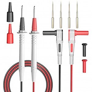 Goupchn Multimeter Test Leads Kit Double Silicone Soft Cable Wire Multimeter Probes Electrical Copper Test Probes Length 4.9ft/1.5m with Gold-Plated Precision Sharp Probes