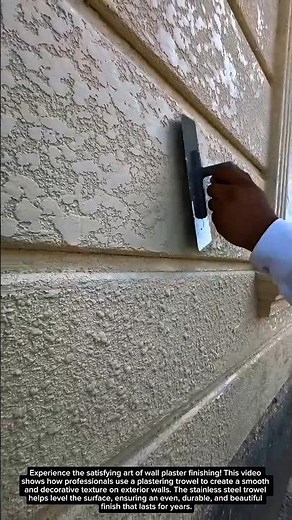 "Amazing Wall Plaster Finishing Technique | Satisfying Texture Trowel Work for Perfect Smooth Walls"