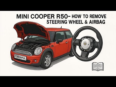 How to Remove the Steering Wheel & Drivers Airbag on a BMW Mini Cooper R50 / Cooper S