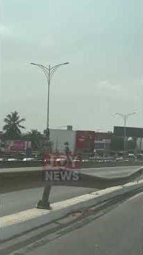 Heavy traffic hits Achimota–Ofankor stretch after fuel tanker overturns on Accra–Pokuase road