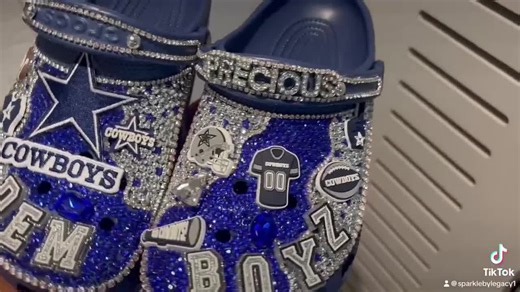 Dallas Cowboys Bling Crocs: Custom Rhinestone Football Shoes - Etsy