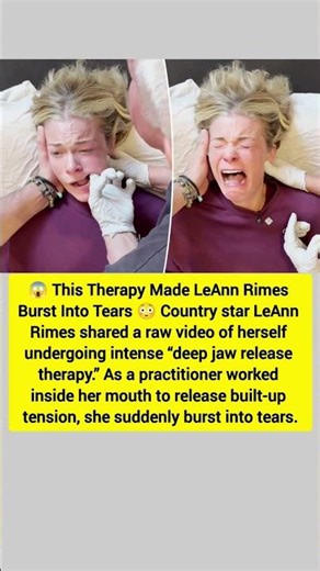 LeAnn Rimes Cries During Deep Jaw Release Therapy | Emotional Viral Video #shorts