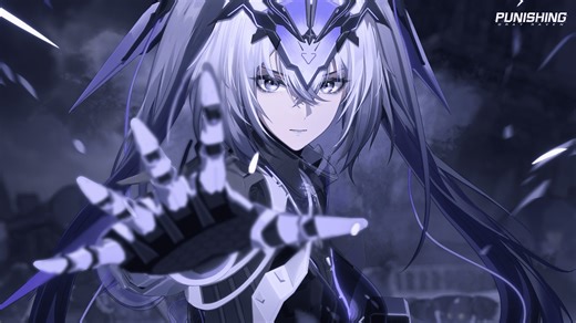 [Punishing: Gray Raven | Where Darkness Bears the Sun] She rises alongside the crimson aurora, becoming a blade that cleaves through towering walls. The polar continent's endless night shall finally welcome the dawn. #punishinggrayraven #PGR | Punishing: Gray Raven