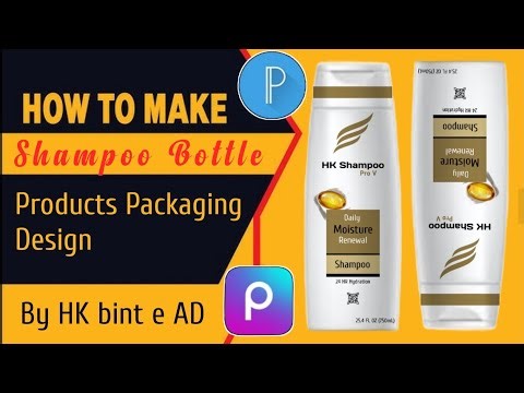 Shampoo Bottle Packaging Design in PixelLab