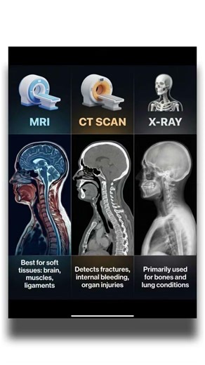 Difference between ct mri and x ray #allaboutradio #humananatomy #paramedicalinstitutions