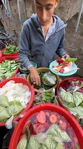 Cute Hard Working Boy Selling Fresh Salad | Kabari Bazar Peshawar | The Foodie Saeed #food #streetfood #reelschallenge #viralchallenge | The Foodie Saeed