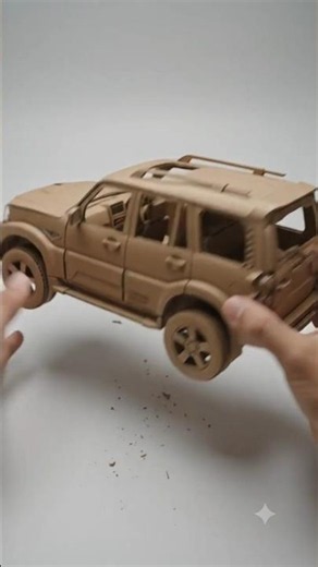 I build a "Scorpio" from cardboard!😱🚙! AI DIY build📦