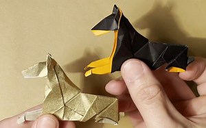 【Madiyar Origami】 杜宾犬折纸教程How to make Origami Doberman