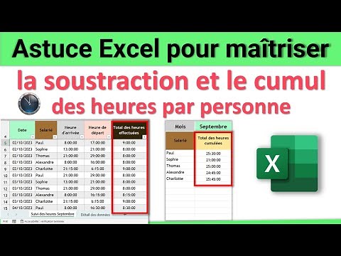 Astuce Excel pour maîtriser la soustraction des heures et faire le cumul des heures ! ⌚👍