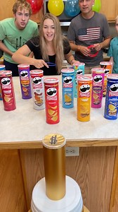 894K views · 10K reactions | Hilarious Pringles Can Party Game  Family plays ring toss party game with pringles cans and a golden prize. (for entertainment purposes only) | Benson Bros | Facebook