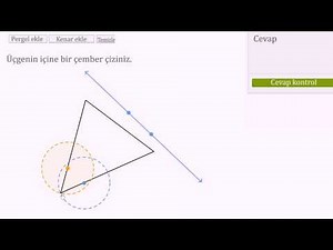 Geometrik Şekiller: Üçgenin İçine Çember Çizme (Geometri)