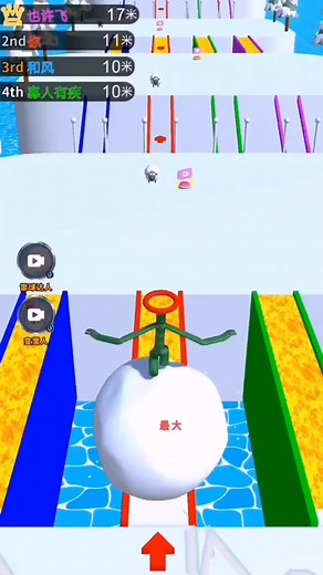 3D Animated Game Character Navigates Colorful Obstacles