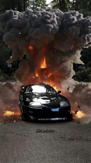 🏎️Supra MK4 Explosion Edit 💥🔥 | Cinematic Car Edit 4K | Dark Aesthetic Vibes #editing #car #shorts
