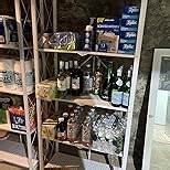 ALANNG 70.7" H Metal Storage Shelves, 5 Tier Folding Shelf on Wheels, Heavy Duty, No Assembly, Rolling, Collapsible Rack Unit for Kitchen, Basement, Pantry (Vintage Brown,2 Pack)