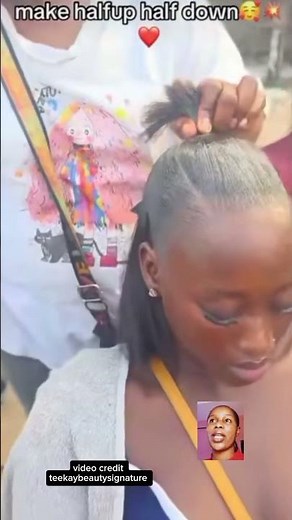 Half up half down ponytail hairstyle tutorial #hairstyles
