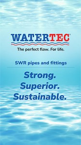 Watertec SWR Pipes and Fittings: Durable, strong and leak-proof. They are perfect for domestic, industrial and commercial applications. Built for lasting performance and reliability. #Watertec #ThePerfectFlow #SWRPipes #LeakProof #BuiltToLast | Watertec India