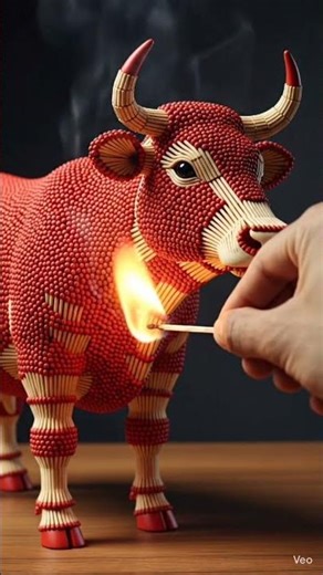 “1,000+ Matchsticks Cow… Watch What Happens Next