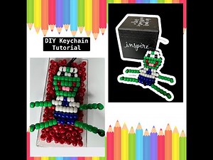 Pony Bead Kermit The Frog Keychain |Tutorial