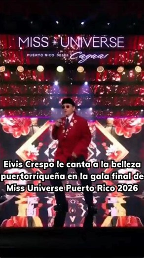 @elviscrespo sings to Puerto Rican beauty at the Miss Universe PR final gala #Shorts