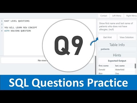 8 - Top SQL Practise Questions | Top 10 SQL Interview Questions | Master SQL for Data Science