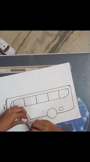 how to draw a bus with this easy step by step ☺drawing