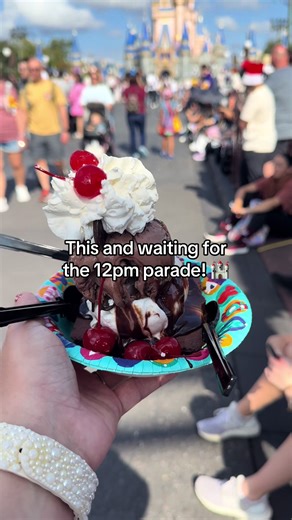 The sun was shining, the sky way blue, the Christmas spirit was in the air, and the parade was magical! #disney #disneyparks #disneyworld #magickingdom #magical