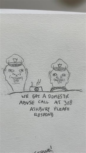 Funny Cartoon Comedy Sketch: Police Respond to Domestic Abuse Call