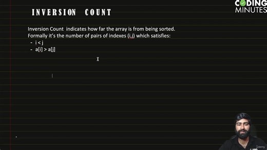 005 Inversion Count (Multiple Ways of solving it)