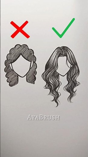 How to draw Wavy Hair Easy ✏️ #art #sketchart #sketching #drawing #draw #howtodraw #shorts #hair