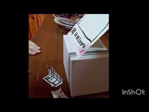 Angry office man destroys computer (paper)