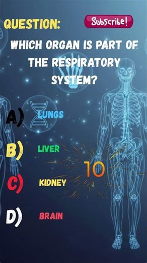Which Organ Is Part of the Respiratory System? 🫁 | Human Anatomy Quiz #like