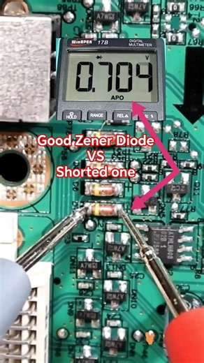 Good Zener Diode VS Failed SMD Diode #shorts #motherboardrepair
