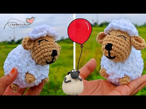 ⛔ Easy Crochet a Sheep Keychain Tutorial For Beginners‼️Sheep Amigurumi