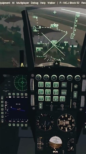 Flightgear Doing low turns in F-16CJ Block 52 #shorts
