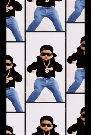 Me hearts a stereo 🕺🎵 #babydancing #viral #ai #babyrapper #aidance