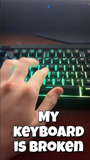 My spacebar broke and I didn't notice #keyboard #gaming #fail