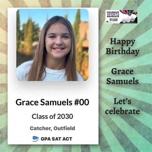 Happy Birthday \n\nGrace Samuels\n\nLet’s celebrate