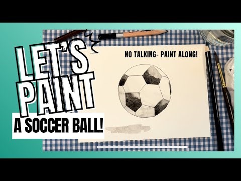 How to Paint a Soccer Ball | Easy Watercolor Tutorial for Kids & Beginners