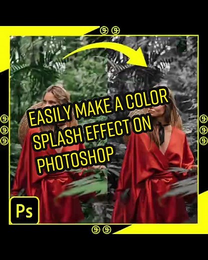 Easily make a Color splash effect on photoshop#photoshoptutorial #photoshop #photoshopskills #photoshoptips