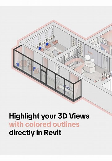 Adding Colored Outlines to 3D Views in Revit